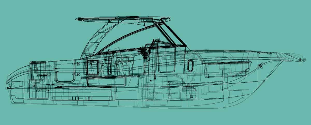 Blueprint view of the 320DC