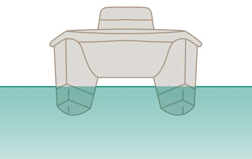 Graphic image of a Planing Hull